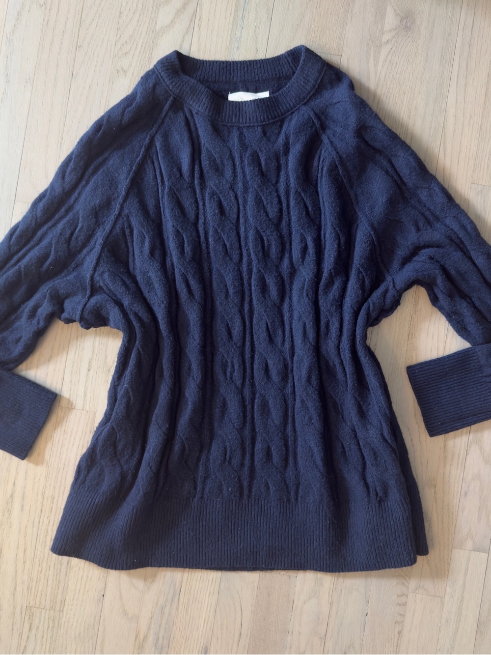 Aerie Women's Navy Cable Knit Sweater Relax Fit XL